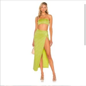 KAROLYNA MAXI SKIRT SET SZ XS CITRON SUPERDOWN WORN ONCE (pictured)